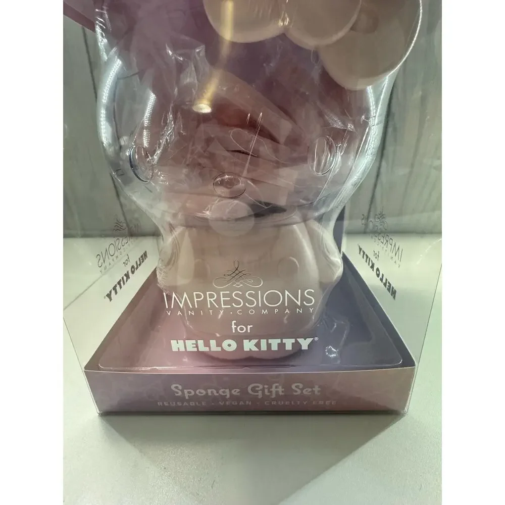 Impressions Hello Kitty Sponge Holder Container Set 12 Sponges